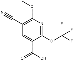 3-Cyano-2-methoxy-6-(trifluoromethoxy)pyridine-5-carboxylic acid 结构式