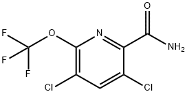 3,5-Dichloro-2-(trifluoromethoxy)pyridine-6-carboxamide,1806122-91-7,结构式