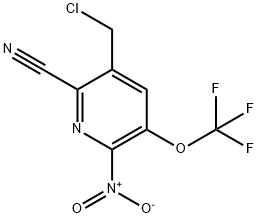 3-(Chloromethyl)-2-cyano-6-nitro-5-(trifluoromethoxy)pyridine 结构式
