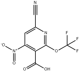 6-Cyano-4-nitro-2-(trifluoromethoxy)pyridine-3-carboxylic acid,1806131-34-9,结构式