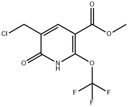 Methyl 3-(chloromethyl)-2-hydroxy-6-(trifluoromethoxy)pyridine-5-carboxylate 结构式