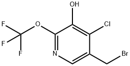 5-(Bromomethyl)-4-chloro-3-hydroxy-2-(trifluoromethoxy)pyridine 结构式