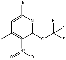 6-Bromo-4-methyl-3-nitro-2-(trifluoromethoxy)pyridine Struktur