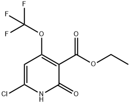 Ethyl 6-chloro-2-hydroxy-4-(trifluoromethoxy)pyridine-3-carboxylate 化学構造式