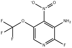3-Amino-2-fluoro-4-nitro-5-(trifluoromethoxy)pyridine,1806145-26-5,结构式