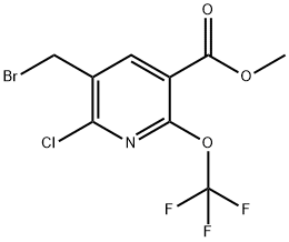 Methyl 3-(bromomethyl)-2-chloro-6-(trifluoromethoxy)pyridine-5-carboxylate 结构式