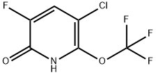 3-Chloro-5-fluoro-6-hydroxy-2-(trifluoromethoxy)pyridine 化学構造式