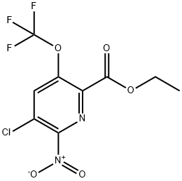 Ethyl 3-chloro-2-nitro-5-(trifluoromethoxy)pyridine-6-carboxylate Structure