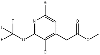 Methyl 6-bromo-3-chloro-2-(trifluoromethoxy)pyridine-4-acetate Structure