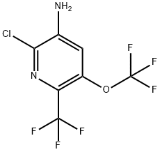 3-Amino-2-chloro-5-(trifluoromethoxy)-6-(trifluoromethyl)pyridine Struktur