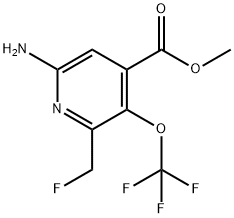 Methyl 6-amino-2-(fluoromethyl)-3-(trifluoromethoxy)pyridine-4-carboxylate Structure