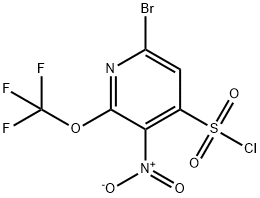 6-Bromo-3-nitro-2-(trifluoromethoxy)pyridine-4-sulfonyl chloride 结构式