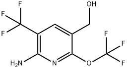 2-Amino-6-(trifluoromethoxy)-3-(trifluoromethyl)pyridine-5-methanol,1806196-13-3,结构式