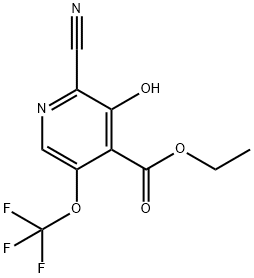 Ethyl 2-cyano-3-hydroxy-5-(trifluoromethoxy)pyridine-4-carboxylate Structure