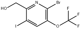 2-Bromo-5-iodo-3-(trifluoromethoxy)pyridine-6-methanol Structure