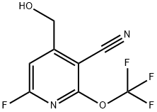 3-Cyano-6-fluoro-2-(trifluoromethoxy)pyridine-4-methanol Structure