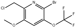 2-Bromo-6-(chloromethyl)-5-methoxy-3-(trifluoromethoxy)pyridine Struktur