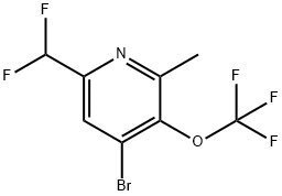 4-Bromo-6-(difluoromethyl)-2-methyl-3-(trifluoromethoxy)pyridine,1806222-28-5,结构式