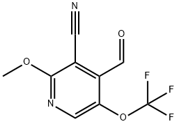 3-Cyano-2-methoxy-5-(trifluoromethoxy)pyridine-4-carboxaldehyde 结构式