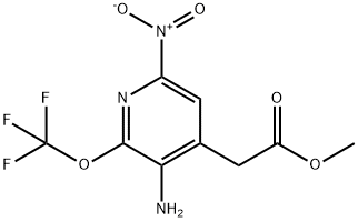 Methyl 3-amino-6-nitro-2-(trifluoromethoxy)pyridine-4-acetate 结构式