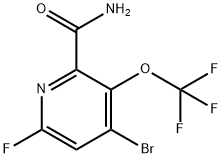 4-Bromo-6-fluoro-3-(trifluoromethoxy)pyridine-2-carboxamide 化学構造式