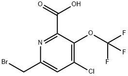 6-(Bromomethyl)-4-chloro-3-(trifluoromethoxy)pyridine-2-carboxylic acid 结构式