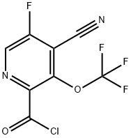 4-Cyano-5-fluoro-3-(trifluoromethoxy)pyridine-2-carbonyl chloride Structure