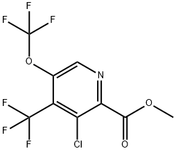 Methyl 3-chloro-5-(trifluoromethoxy)-4-(trifluoromethyl)pyridine-2-carboxylate Structure