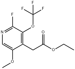 Ethyl 2-fluoro-5-methoxy-3-(trifluoromethoxy)pyridine-4-acetate,1806256-29-0,结构式