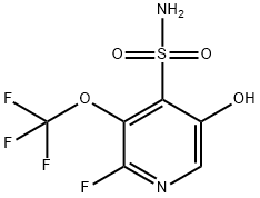 2-Fluoro-5-hydroxy-3-(trifluoromethoxy)pyridine-4-sulfonamide Structure