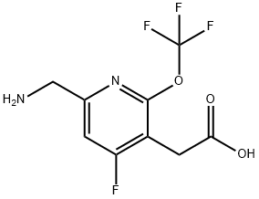 6-(Aminomethyl)-4-fluoro-2-(trifluoromethoxy)pyridine-3-acetic acid 结构式