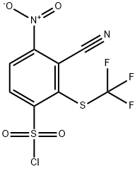 3-Cyano-4-nitro-2-(trifluoromethylthio)benzenesulfonyl chloride 结构式