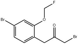 1-Bromo-3-(4-bromo-2-(fluoromethoxy)phenyl)propan-2-one Structure