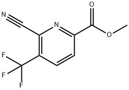 2-Pyridinecarboxylic acid, 6-cyano-5-(trifluoromethyl)-, methyl ester Structure