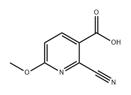 3-Pyridinecarboxylic acid, 2-cyano-6-methoxy- Struktur