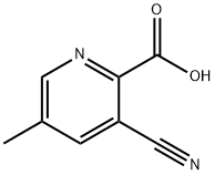 2-Pyridinecarboxylic acid, 3-cyano-5-methyl- Struktur