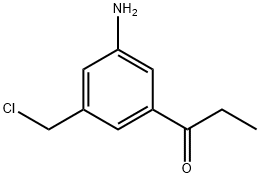 1-(3-Amino-5-(chloromethyl)phenyl)propan-1-one Structure