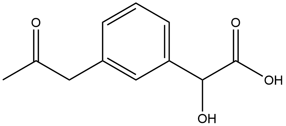 1-(3-(Carboxy(hydroxy)methyl)phenyl)propan-2-one 结构式