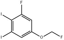 1,2-Diiodo-3-fluoro-5-(fluoromethoxy)benzene Struktur