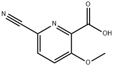 2-Pyridinecarboxylic acid, 6-cyano-3-methoxy- Struktur