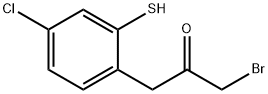 1-Bromo-3-(4-chloro-2-mercaptophenyl)propan-2-one Structure