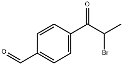 Benzaldehyde, 4-(2-bromo-1-oxopropyl)- Struktur