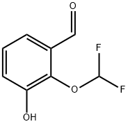 2-Difluoromethoxy-3-hydroxybenzaldehyde 结构式