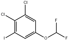 1,2-Dichloro-5-difluoromethoxy-3-iodobenzene Struktur