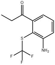 1-(3-Amino-2-(trifluoromethylthio)phenyl)propan-1-one 化学構造式