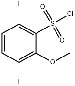 3,6-Diiodo-2-methoxybenzenesulfonylchloride 结构式