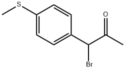 1-Bromo-1-(4-(methylthio)phenyl)propan-2-one Struktur