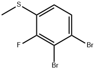 Benzene, 1,2-dibromo-3-fluoro-4-(methylthio)- Structure