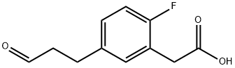 2-Fluoro-5-(3-oxopropyl)phenylacetic acid Structure