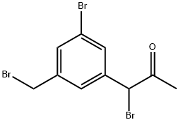 1-Bromo-1-(3-bromo-5-(bromomethyl)phenyl)propan-2-one Structure